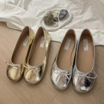 H&otilde;bedased &uuml;hed kingad balletikingad lips &uuml;mmargune pea naiste korterkingad ladyshoes 35 must
