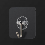 Transparent No-Drill Strong Adhesive Wall Hook for Bathroom or Kitchen - No Trace, Heavy-Duty, and Easy to Install