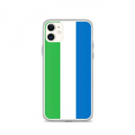 Coque iPhone &ndash; mitmev&auml;rviline &ndash; Drapeau Sierra Leone &ndash; Souple &ndash; TPU &ndash; &uuml;hilduv iPhone 11