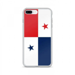 Coque iPhone &ndash; Drapeau Panama &ndash; iPhone 8 Plus &ndash; Supp &ndash; Mitmev&auml;rviline &ndash; L&auml;bipaistev silikoon