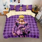 Anime JoJo Bizarre Voodipesu Komplekt, Seiklus Jotaro Kujo Voodipesu Komplekt, JoJo Tekikate Padjap&uuml;&uuml;r Voodi Poisid T&auml;iskasvanud EU single(135x200cm)