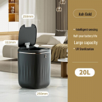 Automaatne nutikas induktsiooniga pr&uuml;gikast koju &ndash; Suur mahutavus elutuppa, k&ouml;&ouml;ki, vannituppa Long-lasting Battery - Rechargable