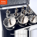 Unika TCT karbiidist auksaag - Paksustatud sulamist metallist h&otilde;&otilde;rits ja roostevabast terasest puur. Aluminum Box Set of 4