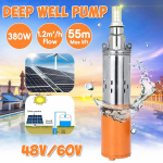 P&auml;ikesek&uuml;tte veepump 48/60V 380W 1200L/h 55m s&uuml;gava kaevu pump DC kruvipumba sukelpump niisutus aed kodu p&otilde;llumajanduslik