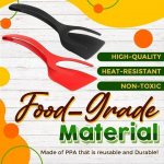 Mittenakkuv pann silikoonist spaatliga Toidutangid Haarats ja keerake 2-&uuml;hes tangid Leivaklambri klamber Kasutage praetud muna Praetud praad kala pannkoogid toiduvalmistamise t&ouml;&ouml;riistad random color,1pc