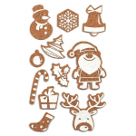 Sticker en li&egrave;ge P&egrave;re No&euml;l bonhomme de neige
