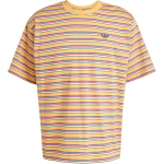 Adidas Originals triibuline T-s&auml;rk Moodne mitmek&uuml;lgne &uuml;mmarguse kaelusega l&uuml;hikeste varrukatega meeste pluus Kollane Roosa Detektiiviroheline KB8356 M
