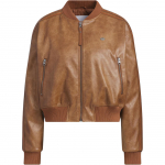 Adidas Originals FW25 PU-polsterdatud br&auml;ndilogo kolm triipu retro soe spordijakk pikkade varrukatega naistejakk KC2655 S