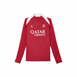 Jordan SS25 Meeste Jalgpalli Seeria ADV Br&auml;ndi Logo Spordis Mugav Mood Pikkade Varrukatega Jalgpallis&auml;rk Meeste pealsed Punane HJ1828-660 2XL