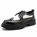 Uued Disainer Meeste Rock Punk Must Valge Segatud Paeladega K&otilde;rgust Lisavad Vabaaja Jalan&otilde;ud Jalgsimiseks Tossud Zapatos Hombre 38