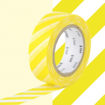 Masking Tape MT rayures jaune - stripe lemon kollane