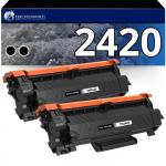 Cartouches de toner - GENERINK - TN2420 TN2410 - Pack de 2 - Noir - 3000 pages par cartouche