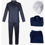 Gojo Satoru Cosplay Kost&uuml;&uuml;m Keskkooli Vormiriietus &Uuml;likond Halloweeni Kost&uuml;&uuml;m Mehed T&auml;iskasvanud Gojo Satoru T&auml;iskomplekt 3XS