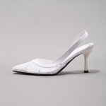 Moodsad pitsiga &otilde;mmeldud k&otilde;rged kontsad naistele suveks elegantne seksikas terava ninaga peo pulma stilettosandalid 35 valge