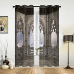 Gooti stiilis vintage maja dekoratiivsed kardinad magamistuppa Elutoa kardinad K&ouml;&ouml;k Lastetoa aknakardin Kaasaegne kodukaunistus 135W x 60H(cm) x1