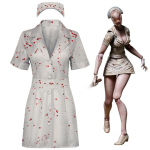 Zombi&otilde;e Cosplay &Uuml;likond Anime Silent Hill 2 Kost&uuml;&uuml;m Veriplekiline Kleit M&uuml;tsikomplekt Halloweeni Peo Rollim&auml;ng Terrori&otilde;e Komplekt S 40-45kg beež