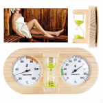 Sauna Thermometer Hygrometer and Timer 3 in 1 Hygrothermograph Temperature Humidity Gauge for SPA roheline