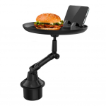 2 in 1 Car Cup Holder Tray Multifunctional Adjustable Vehicle-Mounted Dining Table Mobile Phone Bracket Easy Short