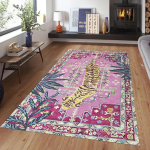 Papagoi ja tiigri vaip Eksootiline vaip Libisemiskindel vaip Troopiline vaip Elav loomavaip Loomavaip Disainvaip Moodne tr&uuml;kitud vaip Terrassivaip 120x160cm