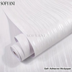 Veekindel reljeefse mustriga tapeet valge vin&uuml;&uuml;l isekleepuv paber seina m&ouml;&ouml;bel elutuba puutepaber kodu kaunistamine 100cmx45cm sample valge