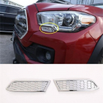 Chrome Front Headlight ert Cover Honeycomb Trim For Toyota Tacoma 2016-