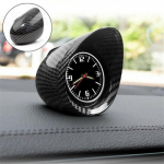 Car SUV Dash Clock Luminous Pointer Time Gauge w/ Carbon Fiber Look Alloy Shell