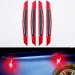 4x Red Reflective Carbon Fiber Car Door Edge Protector anti-collision Sticker
