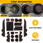 Liner Accessories Red Cup Holder, Console, Door Pocket erts For Toyota Tacoma