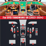 BYD YANGWANG U8 2024 Auto Salongi Keskkonsooli L&auml;bipaistev TPU Kaitsekile Kriimustuskindel Parandusfilm Tarvikud A