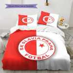 SK Praha Slavia Muster Voodipesu, Tekikomplekt Tekikate Padjap&uuml;&uuml;r Kodu S&uuml;nnip&auml;evakingitus (1 * tekikott + 2 * padjap&uuml;&uuml;ri, ilma s&uuml;damikuta) 135x200cm white