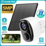 OKAM PRO P&auml;ikesepatareiga Kaamera HD 5MP 4G SIM-kaardiga 5000mAh Aku 130&deg; Lainurk V&auml;listingimustesse Veekindel IP CCTV V&auml;rviline &Ouml;&ouml;n&auml;gemine Camera