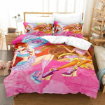 Anime W-Winx Club Tekikott Padjap&uuml;&uuml;r Laste Kingitus Voodipesu Komplekt T&auml;iskasvanud Poiss T&uuml;druk Magamistoa Kaunistus &Uuml;he Kahekohaline Suur EU Single(135*200cm)3pcs