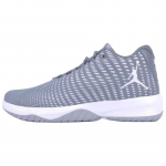 Jordan Slip Resistant Abrasion Resistant Mid top Basketball Shoes Men's Gray 910209-003 43