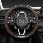 2025 Kuuma 38CM s&uuml;sinikkiust nahast rooliratta kate Mazda 2 3 CX5 CX30 CX8 CX3 Mazda2 6 5 CX9 BT50 jaoks Autotarvikud kohv