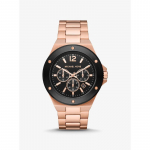 Michael Kors Suur Lennox Roosakulla Tooni Kell MK8940 roosa kuldne v&auml;rv