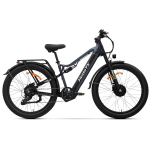 E-ratas TX29 2000W kahe mootoriga 48V 19,2AH aku, alumiiniumisulamist amortiseeriv raam, 27,5-tollised peened rehvid, elektrijalgratas. 2000W 48V 19.2AH must