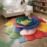 3D ebakorrap&auml;rase kujuga &uuml;mmargune kodune imav elutoa vaip, vannituba, kerge luksuslik k&ouml;&ouml;giukse matt 120x120cm beež