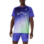 Asics Logo L&uuml;hikeste Varrukatega &Uuml;mmarguse Kaelusega T-s&auml;rk Meeste pealisr&otilde;ivad 2091A816-415 S