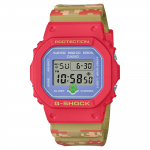 Casio G-Squad G-Shock Super Mario Brothersi koost&ouml;&ouml; Ruudukujuline l&ouml;&ouml;gikindel veekindel spordikvartskell Meeste kellad Sinine DW-5600SMB-4PR Random Regular Watch Box