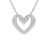 Swarovski Sublima S&uuml;damekujuline Sulam Rodiumiga Pinnatud Imitatsioonkristall Kaelakee Unisex kaelakee H&otilde;bedane 5661504 Box (Random Color)