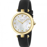 Gucci YA141404 Diamantissima p&auml;rlmutter naiste k&auml;ekell 32mm must