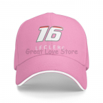 Charles Leclerc graafiline tr&uuml;kiga baseball-kork Unisex Suvine V&auml;litingimustes P&auml;ikesekaitse &auml;mbrik&uuml;bar Snapback Cap Isak&uuml;bar Adjustable roosa