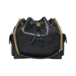 Tory Burch Charlie tepitud disainiga n&ouml;&ouml;riga suletav kividest nahast &otilde;lakott naiste &otilde;lakott must 185831-001 Basic Set (Bag+Dust Bag)