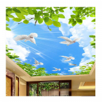 Sinise Taeva Tuvi Taustapildid Lagi Sinise Taeva Seinamaal 3D Stereo Ruumi Seinapaberid Elutuba Hotell 3D Taeva Taustapilt 200 cm(W) x 140 cm(H)