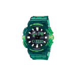 Casio G-Shock Seeria Tide-kuu faas P&otilde;rutuskindel, Antimagnetiline ja Veekindel mehhanism Želee L&auml;bipaistev Roheline Kvartsmehhanism Vaik GAX-100MSA-3A roheline