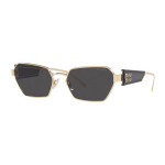 Miu Miu Moetrend Metallraam Ebakorrap&auml;rane Kuju P&auml;ikeseprillid Naiste p&auml;ikeseprillid Hele Kuldne MU53WSZVN5S0 Basic Packaging-Eyeglass Case+Box,58,Light Gold
