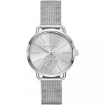 Michael Kors MK3843 Portia H&otilde;bedase sihverplaadiga naiste k&auml;ekell 37mm h&otilde;be