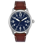 CITIZEN Eco-Drive seeria 100 meetrit veekindel moodne stiil kerge kvarts nahkrihm 42mm meeste k&auml;ekell sinine sihverplaat BM6838-17L sinine