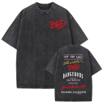 Popi kuningas Michael Jackson Albumikaane T-s&auml;rk Mehed Naised Mood Klassikaline Lahe T-s&auml;rk Vabaaja Vintage Pesu T-s&auml;rgid Streetwear M gray