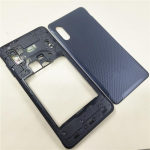 Samsung Galaxy Xcover Pro SM-G715 korpuse keskmine raam, k&uuml;ljenupud + aku tagakaas, asendusosad must